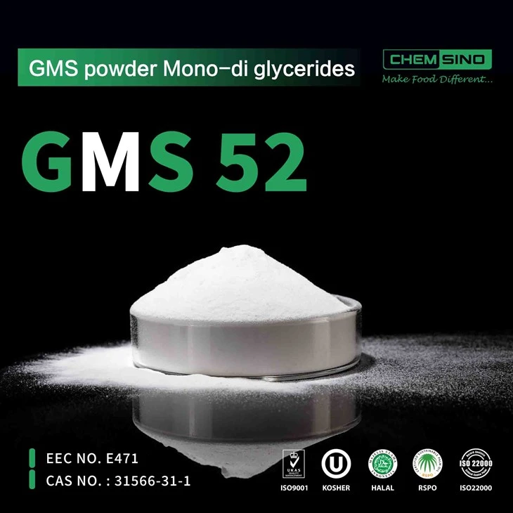Glycerol Monostearate GMS 52 Powder For Cake CAS-nr.31566-31-1