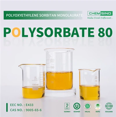 Emulgator Polysorbate 80 brukt til bakeri Brukt til Pharma CAS-nr. 9005-65-6